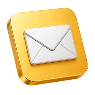 3D envelope icon, decorative, shown on the contact us page